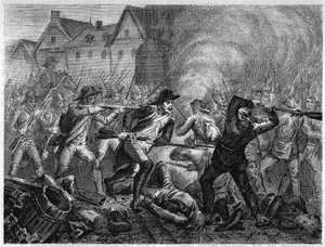 Bitwa pod Le Mans w 1793 r. podczas wojny wandejskiej. Grawer z 1866 r. w „Histoire de la Revolution francaise” Adolphe Thiers. Prywatna kolekcja. autorstwa Anonymous Anonymous