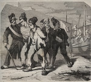 Belle-Ile-en-Mer (piękna wyspa na morzu) w XIX wieku. Grawer „Historia więzień od ich powstania do dnia dzisiejszego” (1877) autorstwa Pierre