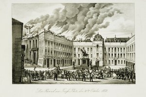 Spalanie Josefsplatz ... autorstwa Anonymous Anonymous