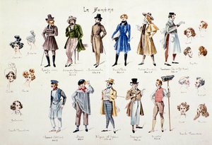Postacie opery La boheme Pucciniego (1896) autorstwa Anonymous Anonymous