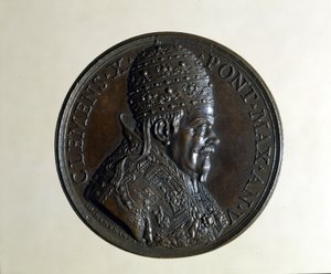 Klemens X (1590-1676). Brązowy medal. , Mediolan autorstwa Anonymous Anonymous