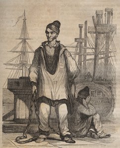 Skazanie na wieczność w Rochefort Bagne w XIX wieku. Grawer „Historia więzień od ich powstania do dnia dzisiejszego” (1877) Pierre Zaccone (1817-1895) (Colonia Penale - kolonia karna) autorstwa Anonymous Anonymous