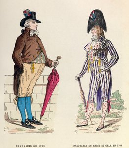 Kostium mieszczanina i Niewiarygodnego w stroju galowym z 1788 r. - kolekcja prywatna autorstwa Anonymous Anonymous