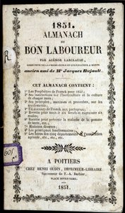 Okładka Almanach du Bon Ploureur, Agenor Larclause, Poitiers autorstwa Anonymous Anonymous