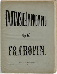 Strona tytułowa niemieckiego wydania Fantaisie-Impromptu op. 66 - Fryderyk Chopin (1810-1849). Litografia, ok. 1856 r. Zbiory prywatne autorstwa Anonymous Anonymous