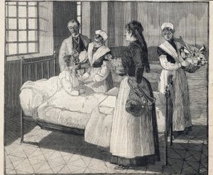 Rozdanie zabawek dzieciom pomocy społecznej w Nowy Rok. Grawer w „”Le Petro Parisien”” w dniu 8.01.1893. Prywatna kolekcja autorstwa Anonymous Anonymous