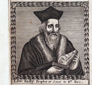 Edward Kelley lub Edward Talbot (1555-1597) - Anonimowa praca, grawerowanie autorstwa Anonymous Anonymous