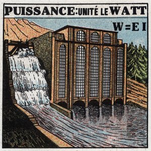 Jednostki elektryczne: Wat do pomiaru mocy elektrycznej. Anonimowa ilustracja z 1925 r. Ze zbiorów prywatnych. autorstwa Anonymous Anonymous