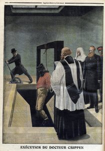 Egzekucja doktora Crippena, ilustracja z „The Petity Journal”, dodatek ilustrowany, 4 grudnia 1910 r. – Egzekucja dr. Herberta Hawleya Crippena w więzieniu Pentonville, skazanego na śmierć za zamordowanie pięknego Elmore