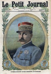 I wojna światowa 1914-1918 (wojna 14-18). Portret generała Augusta Dubaila (1851-1934). W „” Le Petite Journal””, dnia 5.03.1916. Prywatna kolekcja autorstwa Anonymous Anonymous