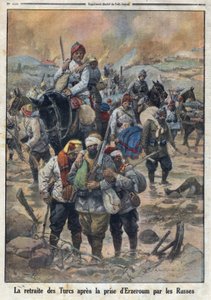 I wojna światowa 1914-1918 (wojna 14-18). Odwrót Turków po zdobyciu Erzerum przez Rosjan. W „” Le Petite Journal””, 27.02.1916. Prywatna kolekcja autorstwa Anonymous Anonymous