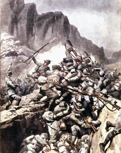 Pierwsza wojna światowa: „”starcia włoskich łowców alpejskich (alpino lub alpini) z żołnierzami armii austro-węgierskiej w Val d