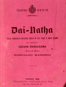 Pierwsza strona nuty Dai-Natha, balet Romualdo Marenco autorstwa Anonymous Anonymous