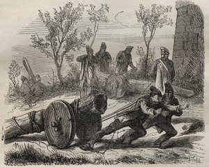 Bucherons Forcats w Toulon Bagne w XIX wieku. Grawer „Historia skazanych od ich powstania do dnia dzisiejszego” (1877) autorstwa Pierre