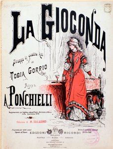 Frontyspis La Gioconda, opera Ponchielli autorstwa Anonymous Anonymous