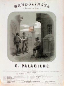 Frontyspis partytury Mandolibata E Paladilhe autorstwa Anonymous Anonymous