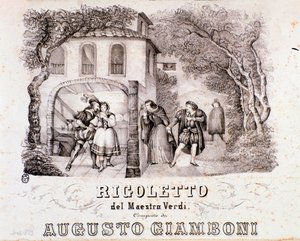 Frontyspis partytury muzycznej opery Rigoletto Giuseppe Verdi autorstwa Anonymous Anonymous