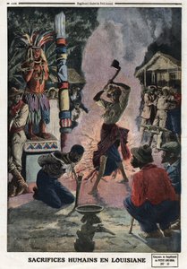 Ofiary z ludzi w Luizjanie. Grawer w „Le petit Journal”, 21.04.1912. Prywatna kolekcja. autorstwa Anonymous Anonymous