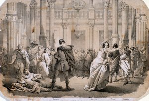 Ilustracja Bal maskowy, opera Giuseppe Verdi autorstwa Anonymous Anonymous