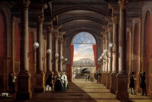 Widok wnętrza dawnej stacji Saint Lazare (Saint-Lazare) Obraz anonimowy. 1845 niedz. 1,35x1,85 m Paryż, Muzeum Carnavalet autorstwa Anonymous Anonymous