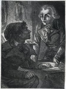 Jean-Paul (Jean Paul) Marat (1743-1793) z Maksymilianem Robespierre
