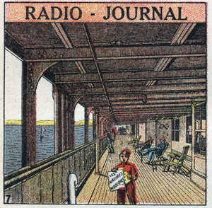 La T.S.F.: radio - gazeta. Sprzedawca gazety na wkładce. Anonimowa ilustracja z 1925 r. Ze zbiorów prywatnych. autorstwa Anonymous Anonymous