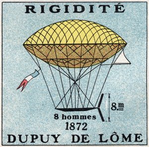 Les balloons: ballon haubanne Henri Dupuy de Lome (1816-1885) w 1872 r. Anonimowa ilustracja z 1925 r. Ze zbiorów prywatnych. autorstwa Anonymous Anonymous