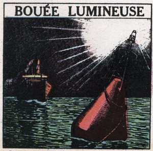 Sygnały świetlne: boja świetlna. Anonimowa ilustracja z 1925 r. Ze zbiorów prywatnych. autorstwa Anonymous Anonymous