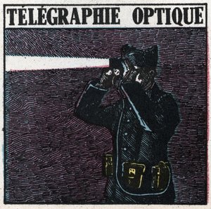 Sygnały świetlne: telegrafia optyczna. Anonimowa ilustracja z 1925 r. Ze zbiorów prywatnych. autorstwa Anonymous Anonymous