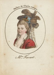 Madame Justine Favart (1727-1772) par. Anonim, koniec XVIII wieku. - Miedzioryt, akwarela - Kolekcja prywatna autorstwa Anonymous Anonymous