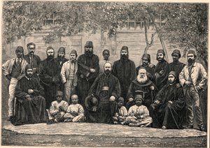 Monsignor Daniel Comboni (1831-1881) i misjonarze wyjechali z nim z Kairu do Chartumu 26 stycznia autorstwa Anonymous Anonymous