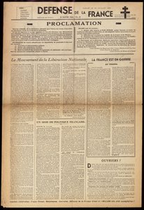 Jedna z tajnych gazet „”Défense de France”” z 15.01.2044 r. autorstwa Anonymous Anonymous