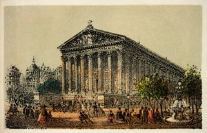 Paryż 1874: Kościół La Madeleine, kolekcja prywatna autorstwa Anonymous Anonymous