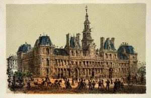 Paryż 1874: Ratusz, kolekcja prywatna autorstwa Anonymous Anonymous