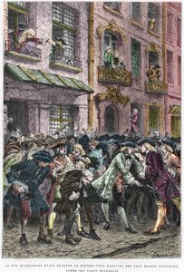Dzielnica Paryż IV - La rue Quincampoix en 1720 a l