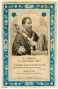 Pobożny obraz: San Glicerio (rycina) autorstwa Anonymous Anonymous