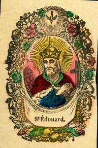 Pobożny obraz: Edward Męczennik (odbitka epinalna) autorstwa Anonymous Anonymous
