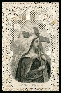 Pobożny wizerunek: św. Helena, matka Konstantyna Wielkiego (rycina) autorstwa Anonymous Anonymous