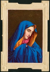 Pobożny obraz: Dziewica Maryja (chromolitografia) autorstwa Anonymous Anonymous