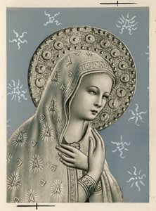 Pobożny obraz: Dziewica Maryja (druk) autorstwa Anonymous Anonymous