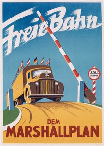 Plan Marshall ou Program de retablissement europeen (Europejski Program Odbudowy ou ERP) (1948-1952) - Bezpłatny przejazd dla Planu Marshalla par Anonymous autorstwa Anonymous Anonymous