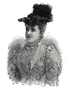 Portret Adeliny Patti (1843-1919), włoskiej piosenkarki. Grawer w „”Le Petro Parisien”” autorstwa Anonymous Anonymous
