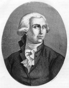 Portret Antoine Laurenta Lavoisiera (1743-1794), francuskiego chemika - Grawerowanie z 1863 roku w „Le Livre Rouge - Histoire De L