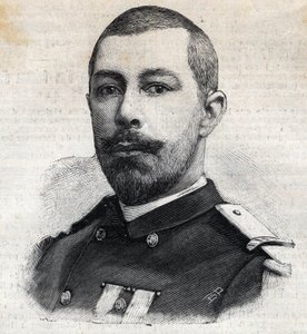 Portret Antoine Mizona (1853-1899) Francuski odkrywca w Afryce. Grawer w „”Le Peute Parisien”” autorstwa Anonymous Anonymous