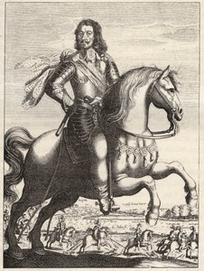Portret Bernarda z Saksonii Weimaru (Saksonia-Weimar) (1604-1639) z przedstawieniem schwytania Jana z Werth przez księcia Bernarda i księcia Rohanu. Rycina z XVII wieku. Prywatna kolekcja. autorstwa Anonymous Anonymous