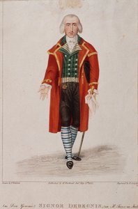 Portret Don Geronio w interpretacji Dennisa, postać z Turk we Włoszech, opera Gioachino Rossiniego autorstwa Anonymous Anonymous
