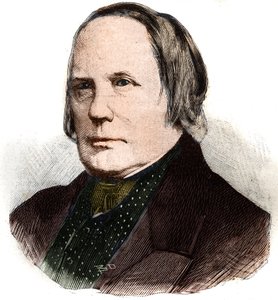 Portret Edgara Quineta (1803-1875) francuskiego pisarza i historyka. Grawer w „”Le Peute Parisien”” autorstwa Anonymous Anonymous