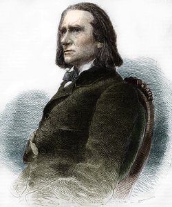 Portret Franciszka Liszta, węgierskiego pianisty i kompozytora (1811 - 1886). autorstwa Anonymous Anonymous