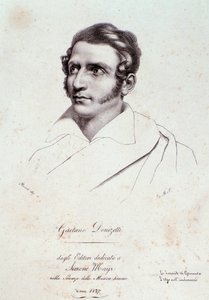 Portret Gaetano Donizettiego (rycina autorstwa Anonymous Anonymous