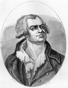 Portret Georgesa Dantona (1759 - 1794) mówcy i polityka - Rycina z 1863 r. w „Czerwonej księdze - Histoire De L